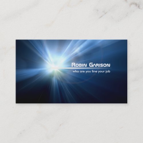 blue light business card