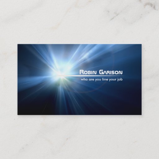 Customizable blue light business card