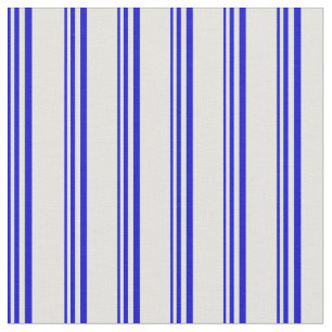 Blue & Light Cyan Colored Striped Pattern Fabric