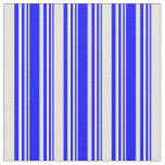 [ Thumbnail: Blue & Light Cyan Colored Striped Pattern Fabric ]