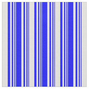 Blue & Light Cyan Colored Striped Pattern Fabric