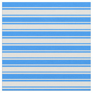 Blue & Light Cyan Lined Pattern Fabric