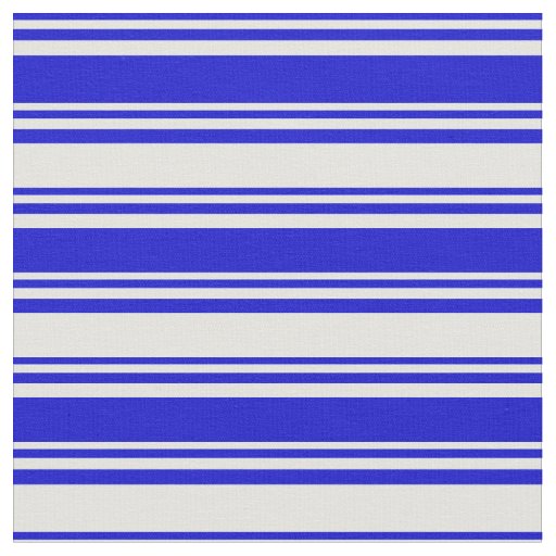 Blue & Light Cyan Lines Pattern Fabric