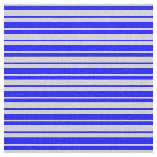 Blue & Light Gray Colored Striped Pattern Fabric