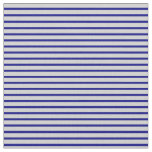 [ Thumbnail: Blue & Light Gray Lined/Striped Pattern Fabric ]