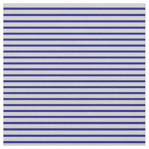 Blue & Light Gray Lined/Striped Pattern Fabric