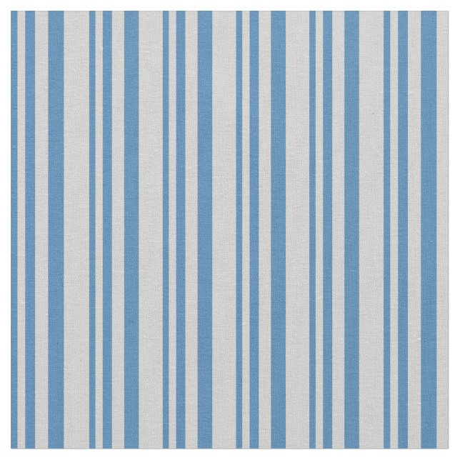 Blue & Light Gray Pattern Fabric (Close Up)