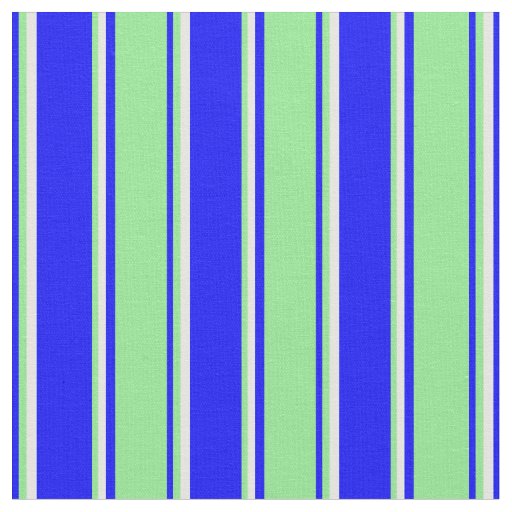 Blue, Light Green, and Mint Cream Lines Fabric
