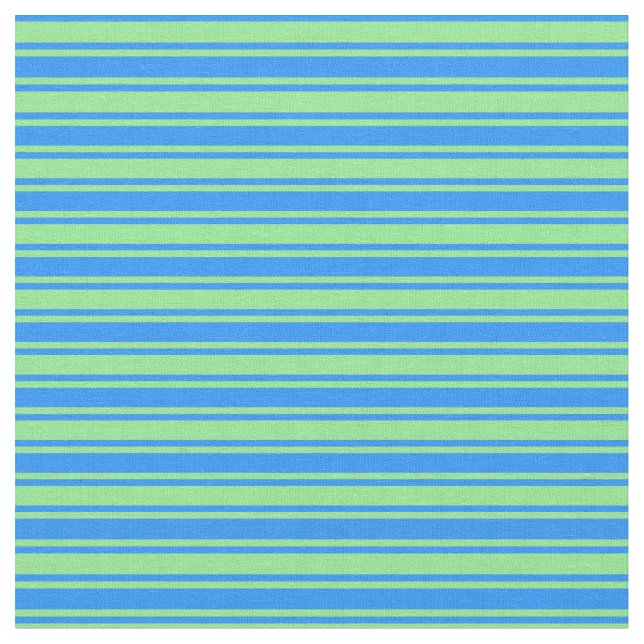 Blue & Light Green Lined Pattern Fabric (Close Up)