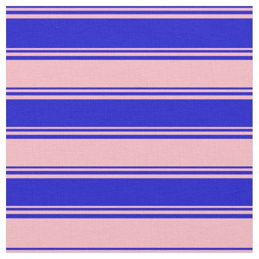 Blue & Light Pink Colored Striped Pattern Fabric