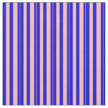 [ Thumbnail: Blue & Light Pink Striped/Lined Pattern Fabric ]