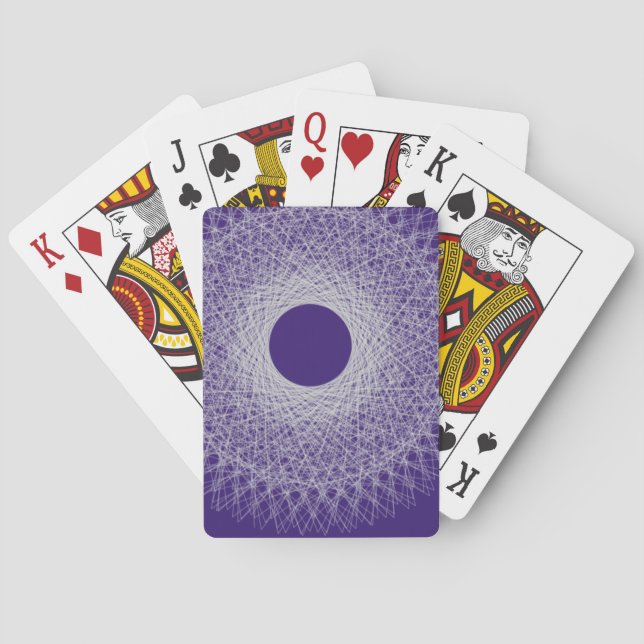 blue light radiating white light universe poker cards (Back)