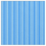 [ Thumbnail: Blue & Light Sky Blue Colored Lined Pattern Fabric ]