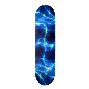 Blue Light Streams Skateboard