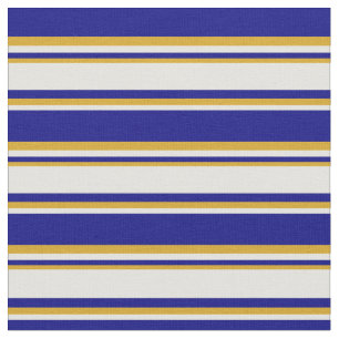 Blue, Light Yellow, and Goldenrod Lines Fabric