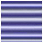 [ Thumbnail: Blue & Light Yellow Stripes/Lines Pattern Fabric ]