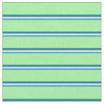 [ Thumbnail: Blue, Light Yellow, Teal & Green Colored Lines Fabric ]