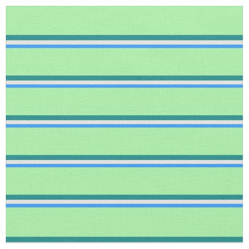 Blue, Light Yellow, Teal & Green Colored Lines Fabric