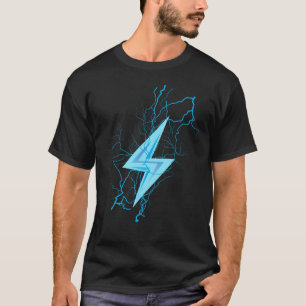 blue Lightening bolt god of thunder themed gift T-Shirt