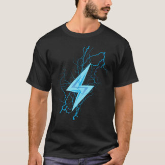 blue Lightening bolt god of thunder themed gift T-Shirt