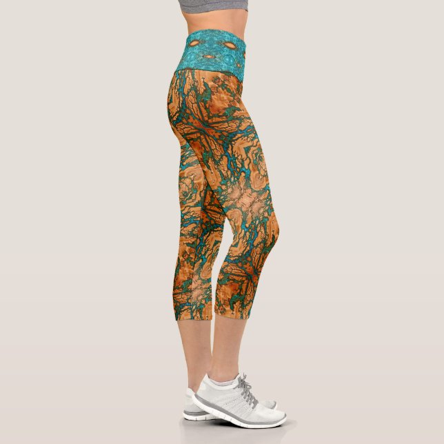 Blue lightening capri leggings (Right)