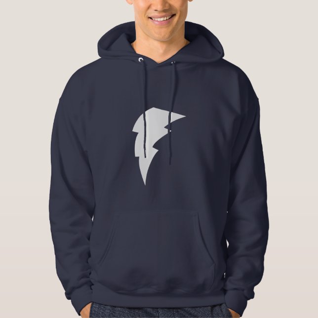 Blue Lightning Bolt Hoodie (Front)
