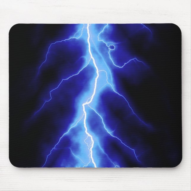 blue lightning bolt mouse pad (Front)