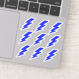 Blue Lightning Bolts - College Stickers