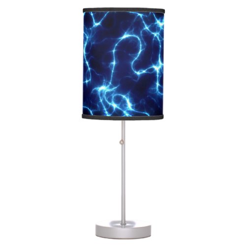 Blue Lightning Bolts  Table Lamp