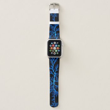 Blue Lightning Cracks Apple Watch Band by FantasyCases at Zazzle