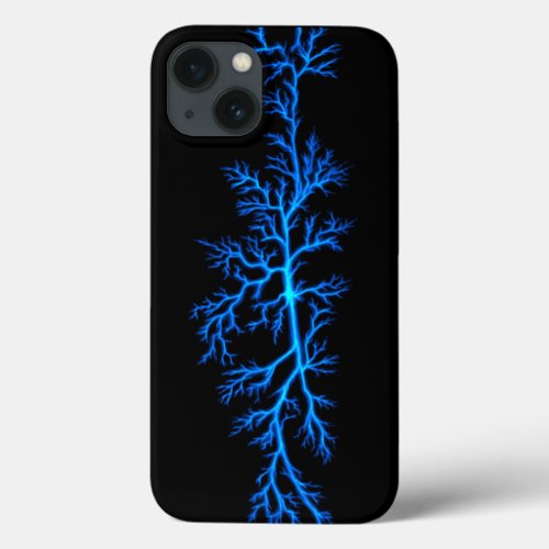 Blue Lightning Cracks iPhone 13 Case