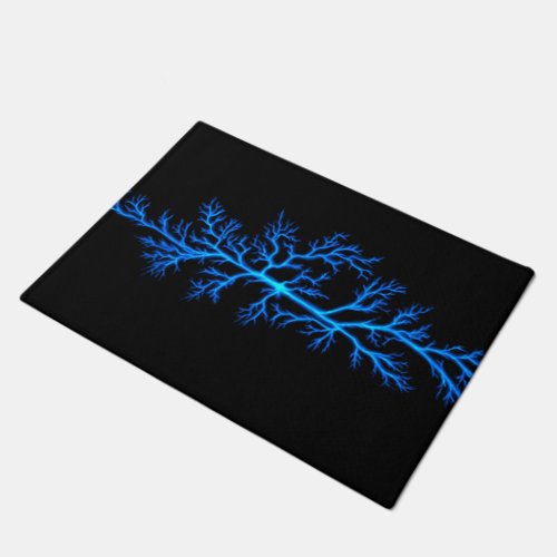 Blue Lightning Cracks Doormat