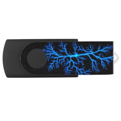 Blue Lightning Cracks Flash Drive