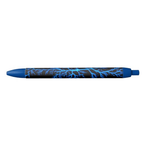 Blue Lightning Cracks Ink Pen