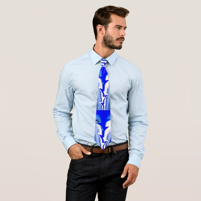 Blue lightning neck tie (In Situ)