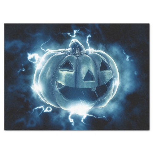 blue lightning pumpkin tissue paper