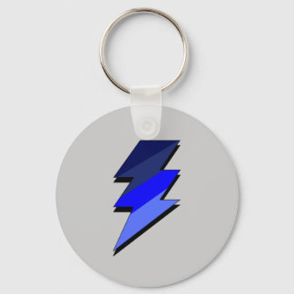 Blue Lightning Thunder Bolt Keychain