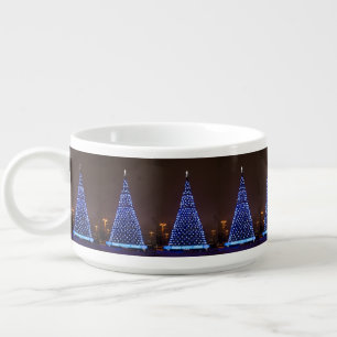 Blue lights Christmas tree Bowl
