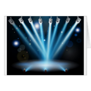 Blue lights concept cards