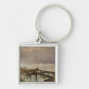 Blue Lights, Teignemouth Pier - Lighting the Lamps Keychain