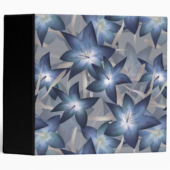 Blue lilies 3 ring binder (Front/Spine)