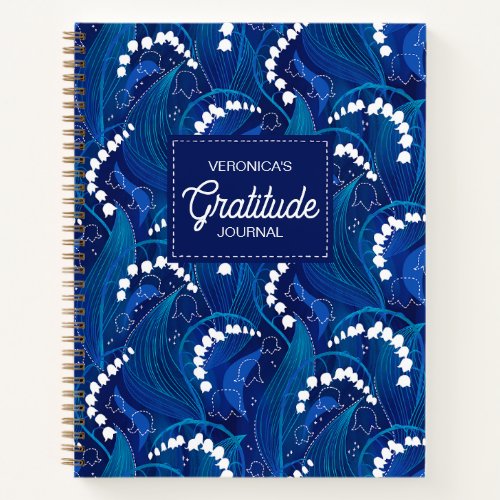 Blue Lily of the Valley Gratitude Journal