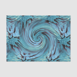 Blue Lily Pad Ocean Wave Girls Birthday Party Tissue Paper