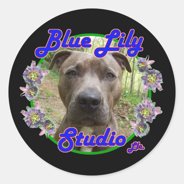 Blue Lily Studio sticker (Front)