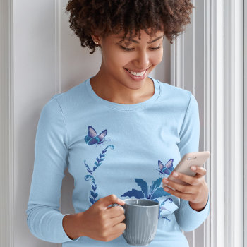 Blue Lily T Shirt by Gingezel at Zazzle