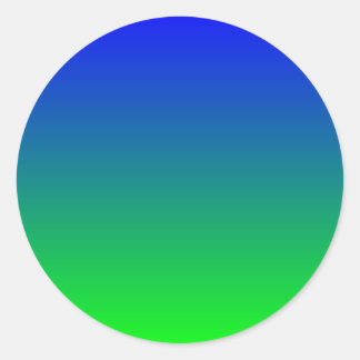 Blue Lime Gradient Classic Round Sticker