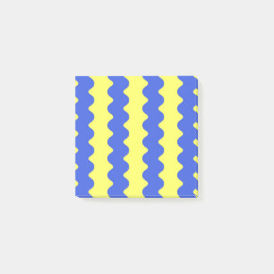 Blue Lime Wavy Stripe Bold Modern Office Supplies Post-it Notes