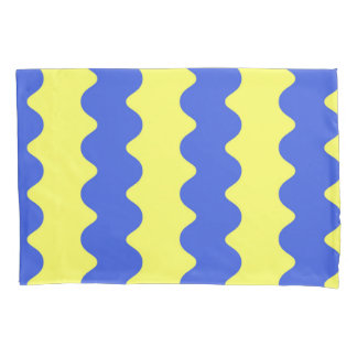 Blue Lime Wavy Stripe Modern Bedding Accent Pillow Case