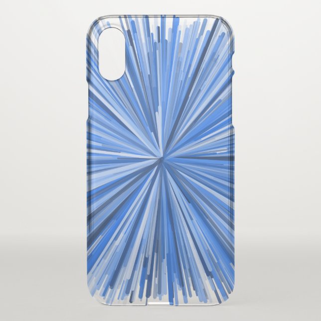Blue Line Burst Pattern Phone Case (Back)