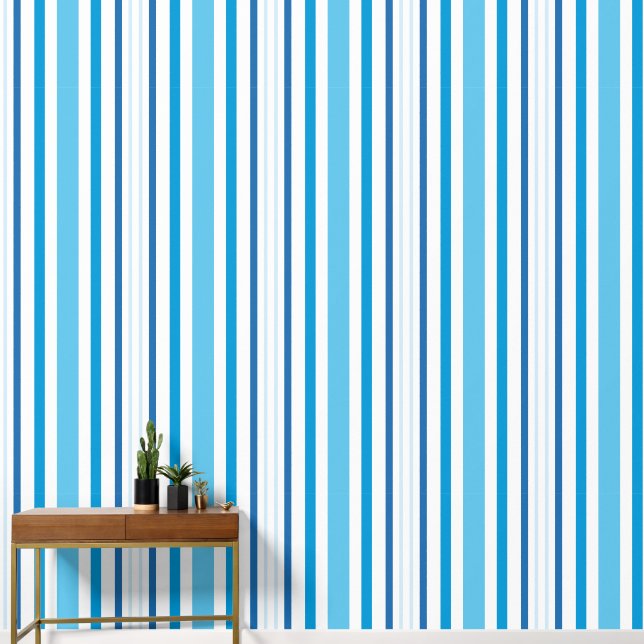 Blue-line decor wallpaper  (Hallway)